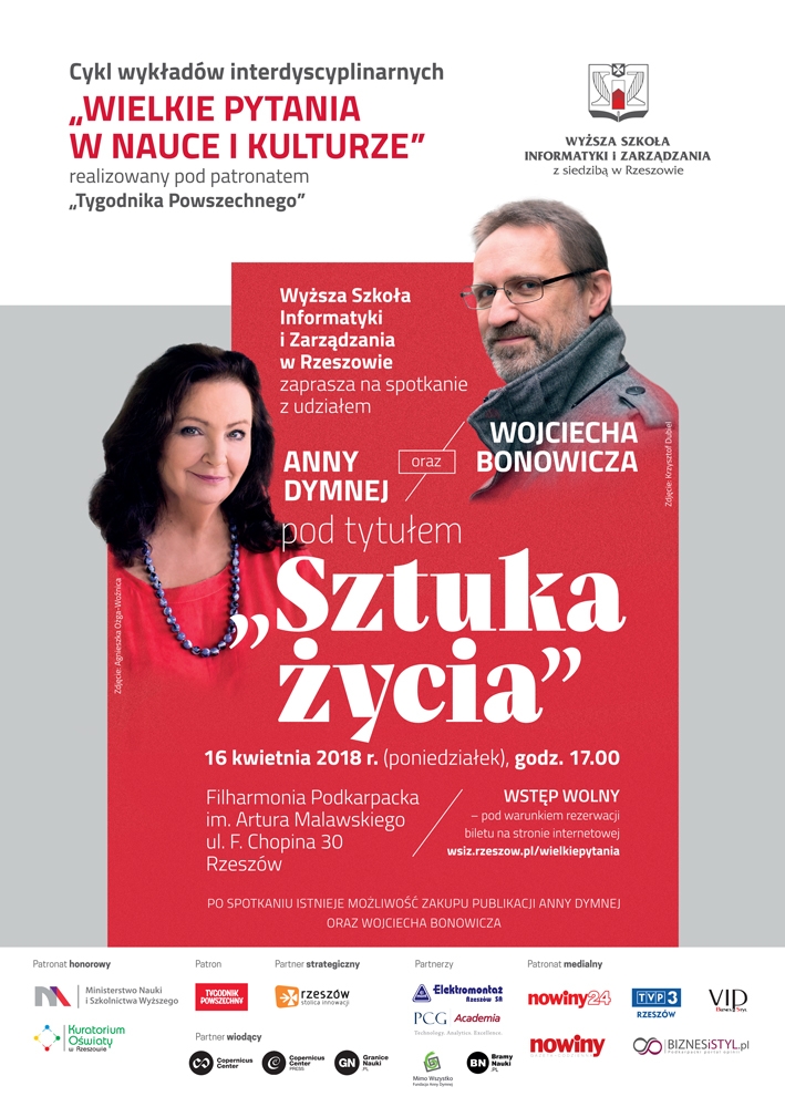 Anna Dymna i Wojciech Bonowicz gośćmi WSIiZ