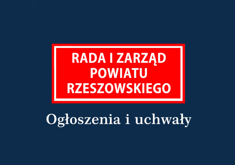Uchwała Zarządu Powiatu Rzeszowskiego
