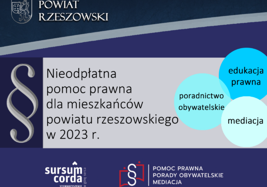 Nieodpłatna pomoc prawna, poradnictwo obywatelskie, mediacja oraz edukacja prawna w 2023 r.