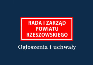 Uchwała Zarządu Powiatu Rzeszowskiego
