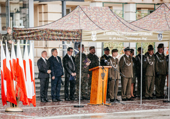 Uroczysta przysięga żołnierzy 3 Podkarpackiej Brygady Obrony Terytorialnej