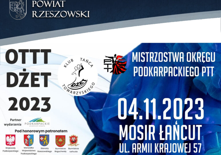 Mistrzostwa Okręgu Podkarpackiego i Ogólnopolski Turniej Tańca Towarzyskiego Dżet 2023