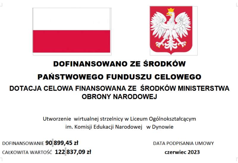 Wirtualna strzelnica w Liceum Ogólnokształcącym w Dynowie - Powiat