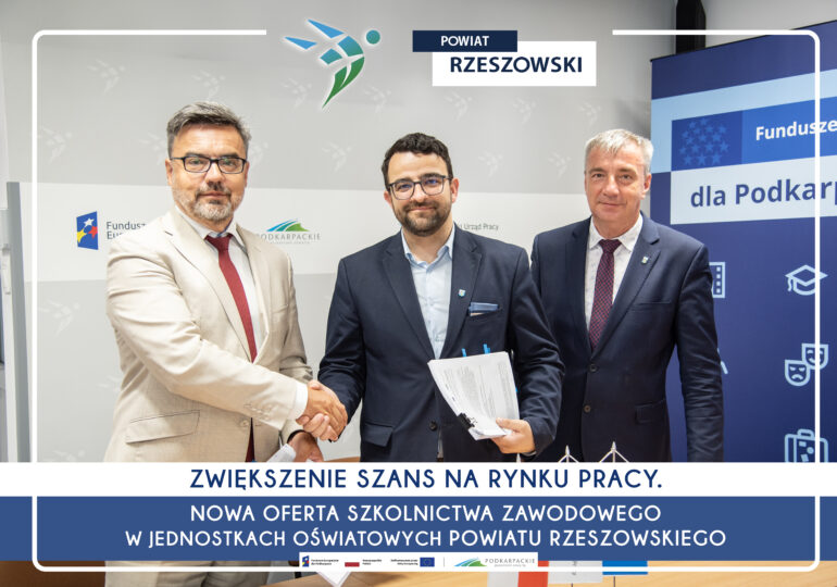 Zwiększenie szans na rynku pracy. Nowa oferta szkolnictwa zawodowego w jednostkach oświatowych  powiatu rzeszowskiego