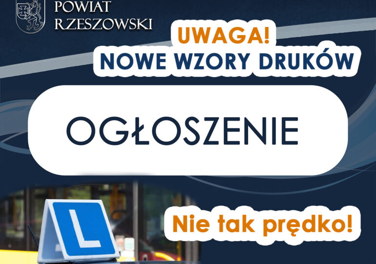 UWAGA! NOWE WZORY DRUKÓW - Nie tak prędko!