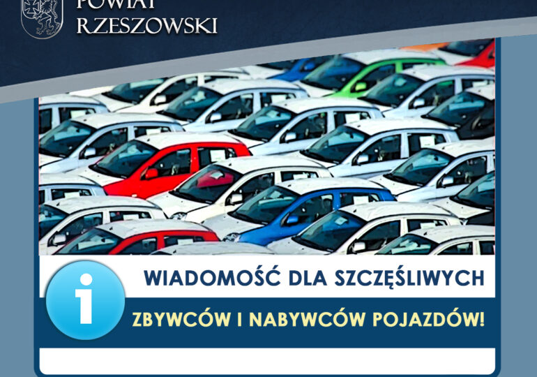 WIADOMOŚĆ DLA SZCZĘŚLIWYCH ZBYWCÓW I NABYWCÓW POJAZDÓW!