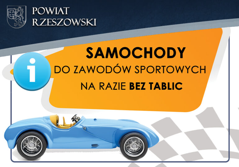 SAMOCHODY DO ZAWODÓW SPORTOWYCH NA RAZIE BEZ TABLIC!