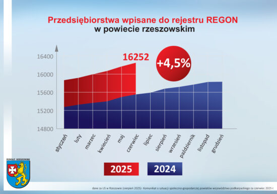 Przedsiębiorczość rośnie - powiat rzeszowski z mocnym wynikiem