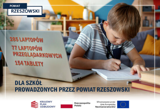 Ponad 500 nowych urządzeń dla szkół prowadzonych przez Powiat Rzeszowski