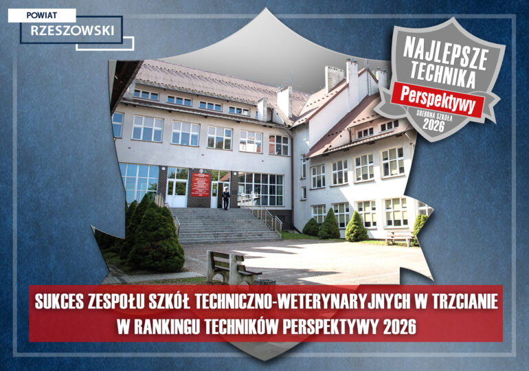 Sukces szkoły prowadzonej przez Powiat Rzeszowski w Rankingu Techników Perspektywy 2026