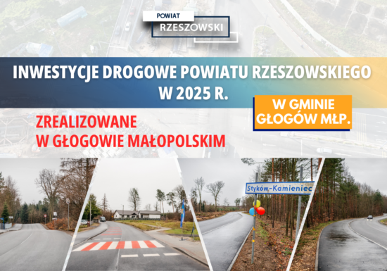 Inwestycje Powiatu Rzeszowskiego 2025 w Gminie Głogów Młp. - cz. 1