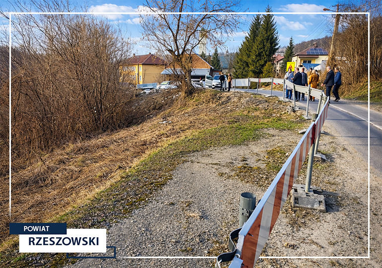 Zarząd Powiatu Rzeszowskiego w&nbsp;terenie – przygotowania do stabilizacji osuwiska w Kąkolówce