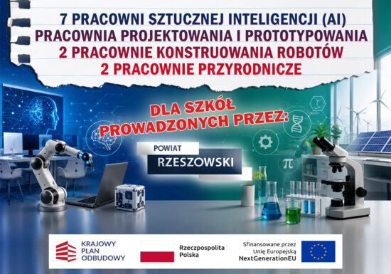 Nowoczesne pracownie AI i STEM trafią do szkół prowadzonych przez Powiat Rzeszowski