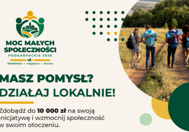 Do 10 000 zł na lokalne inicjatywy na Podkarpaciu