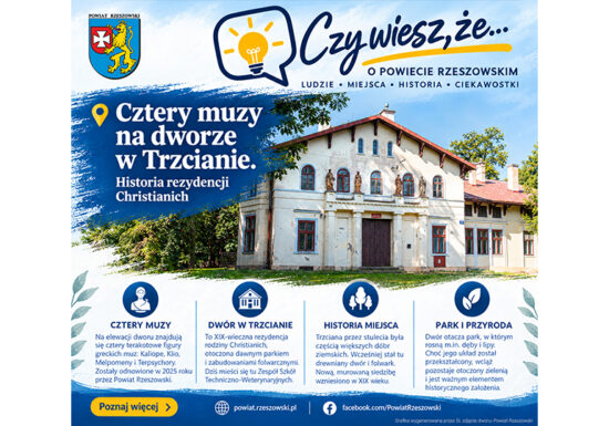 Cztery muzy na dworze w Trzcianie. Historia rezydencji Christianich